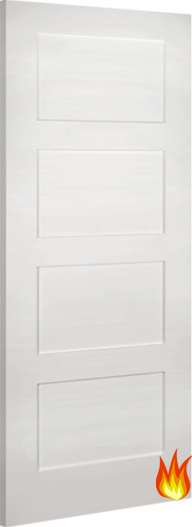 Coventry 4 Panel White Internal Fire Door FD30 (18mm lippings)